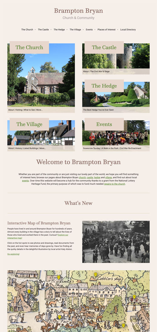 Brampton Bryan village website